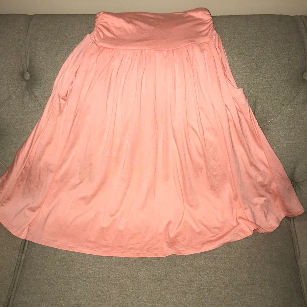 Midi Peachy Pink Skirt